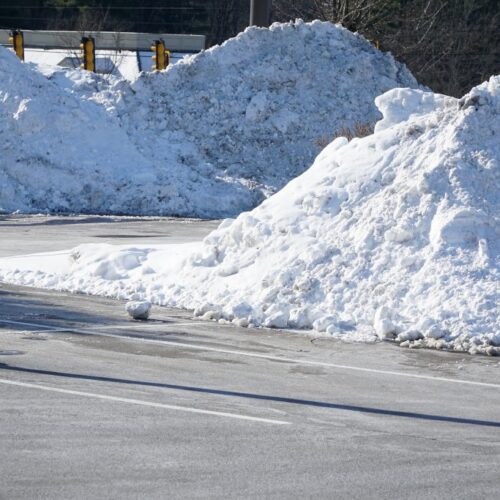 piles of snow
